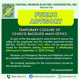 Public Advisory: Temporary Closure of DFA Consular Office in Bacolod.